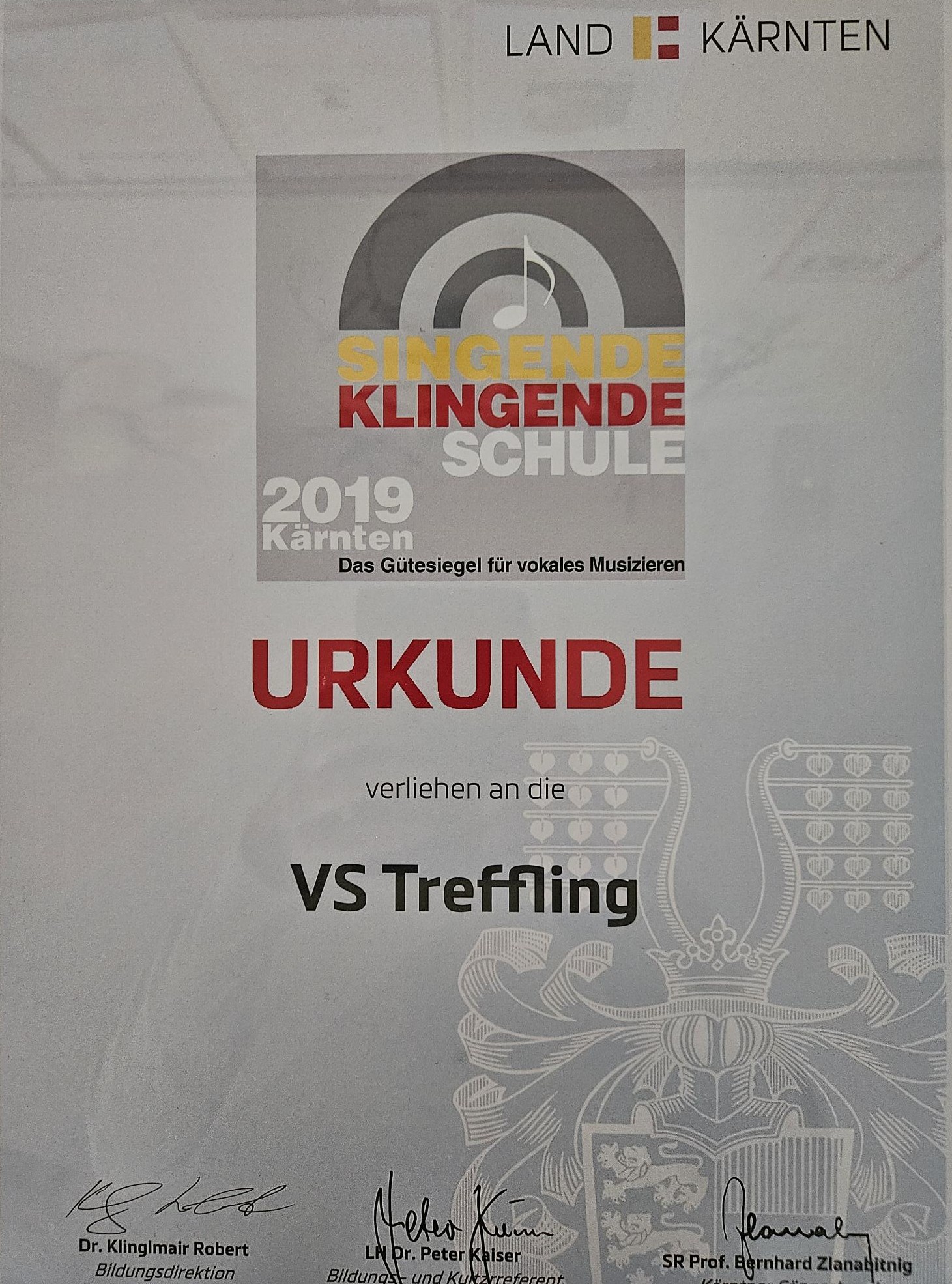 Auszeichnung Singende Klingende Schule